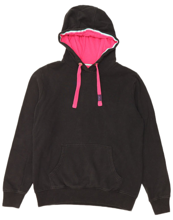 Musto Womens Graphic Hoodie Jumper UK 12 Medium Black Cotton