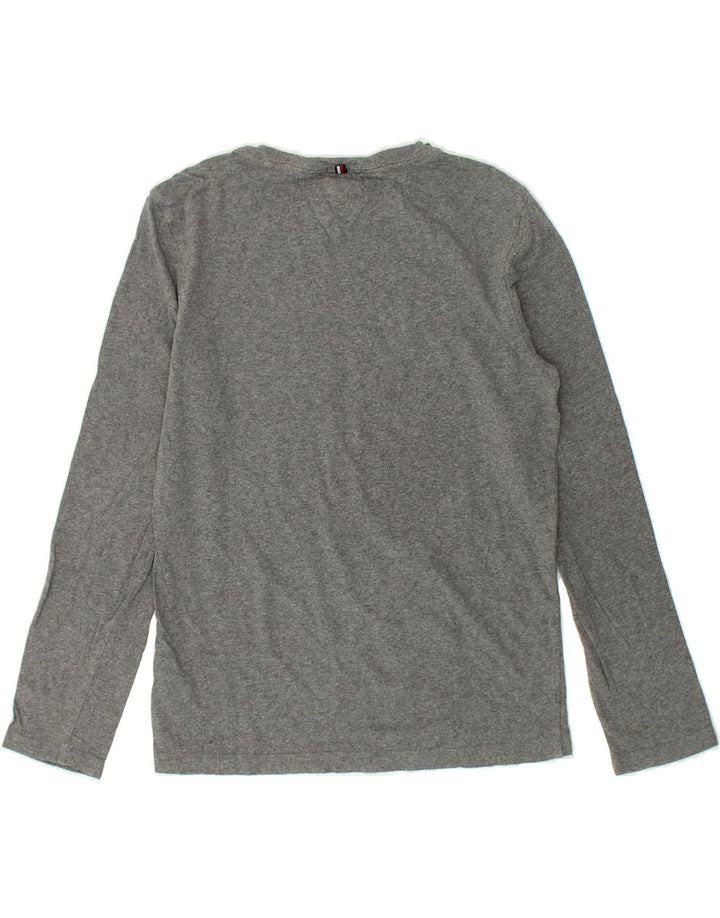 TOMMY HILFIGER Boys Graphic Top Long Sleeve 13-14 Years Grey Flecked | Vintage Tommy Hilfiger | Thrift | Second-Hand Tommy Hilfiger | Used Clothing | Messina Hembry 