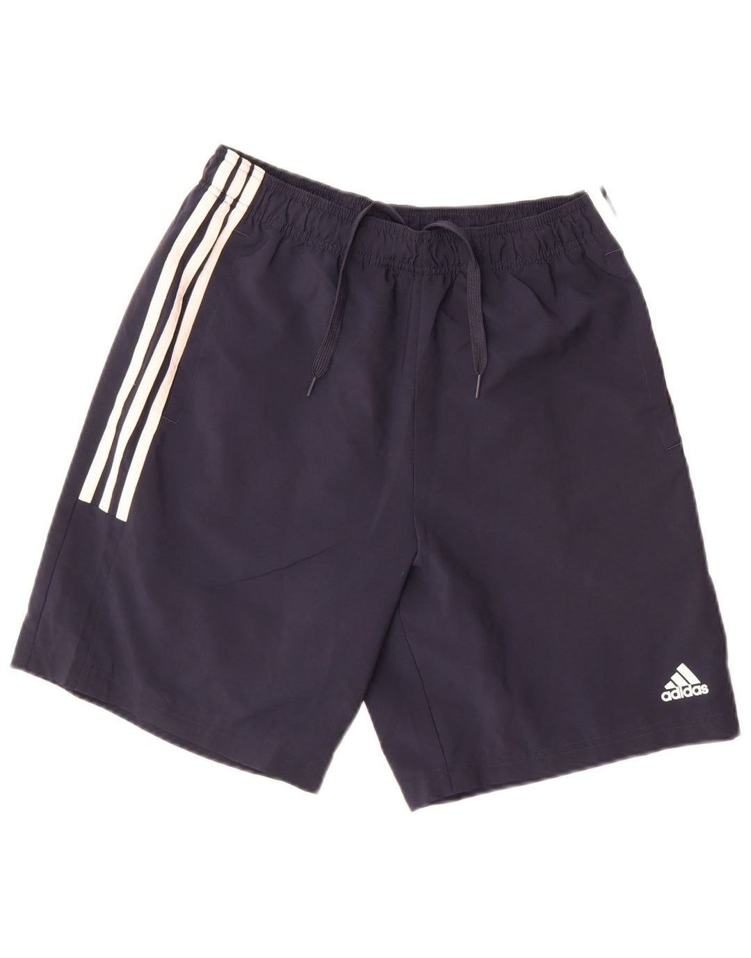 Pantaloncini sportivi da uomo Adidas medi in poliestere blu navy