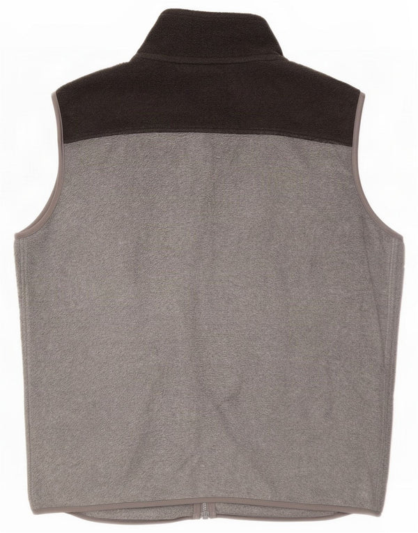 Gilet in pile da uomo James Pringle UK 40 Large Grigio Colourblock Poliestere