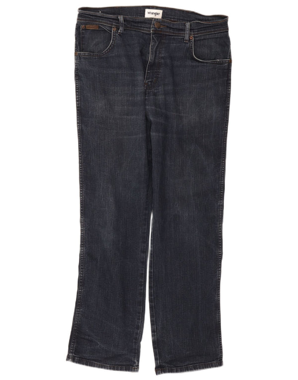 Jeans dritti da uomo Wrangler Texas W34 L32 cotone blu navy