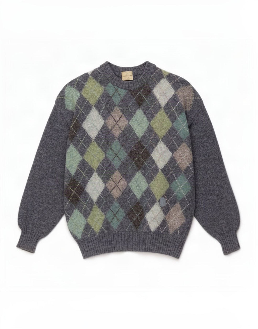 Maglione Trussardi Uomo Girocollo Maglione Blu Medio Argyle/Diamante Lana