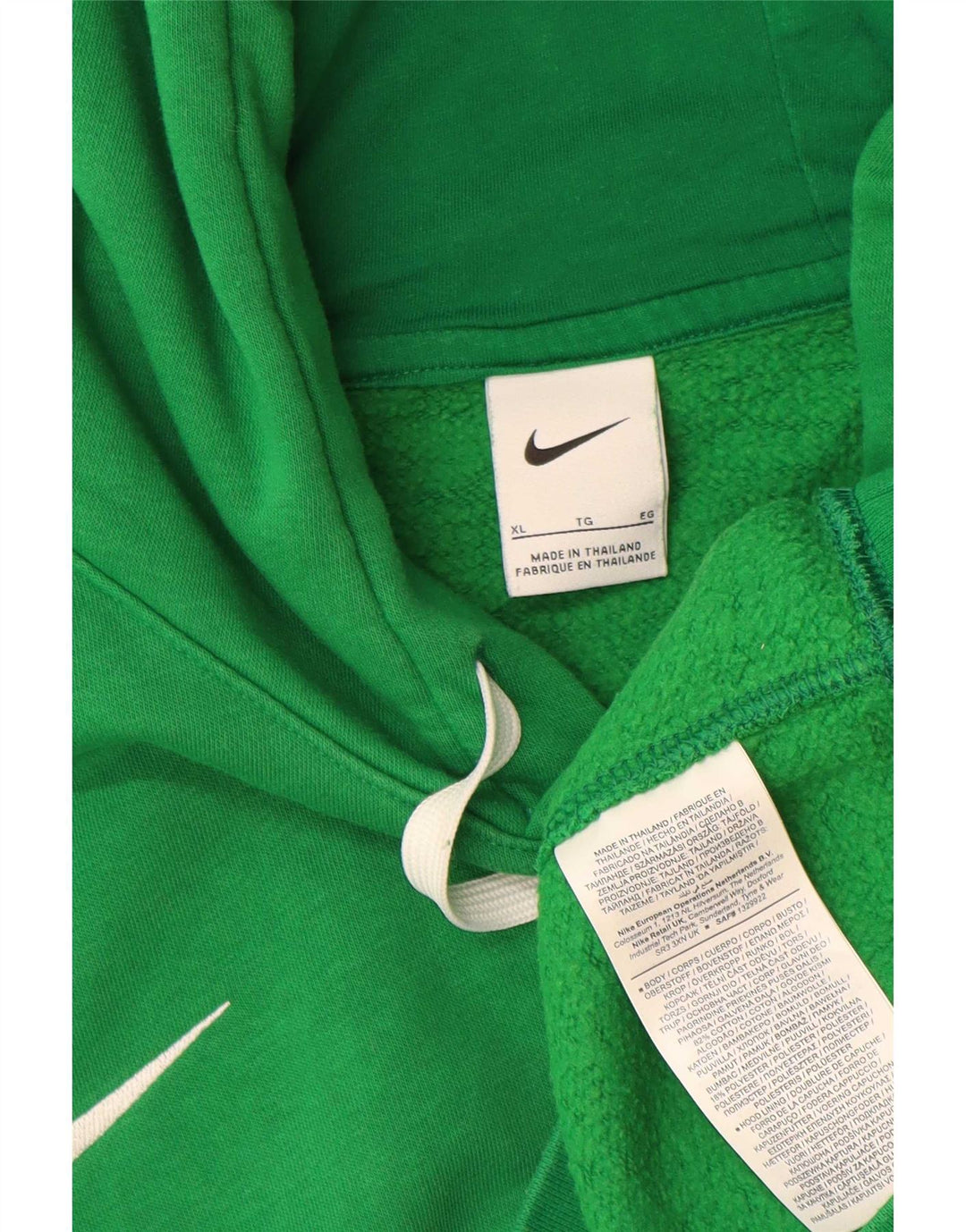Felpa con cappuccio da uomo Nike XL in cotone verde