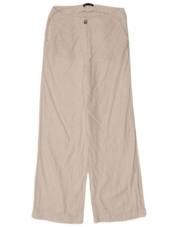 Marks & Spencer Mens High Waist Chino Trousers UK 12 Medium W32 L32 White