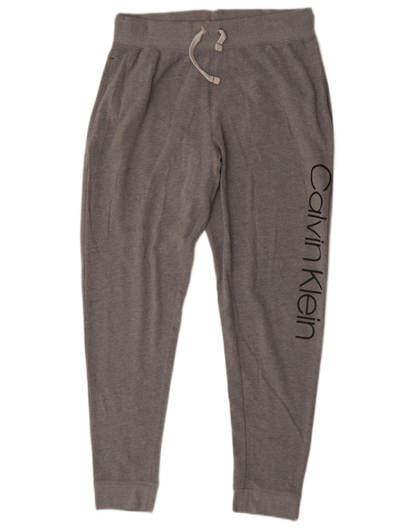 Pantaloni da tuta con grafica da donna Calvin Klein Joggers UK 14 Grigio medio
