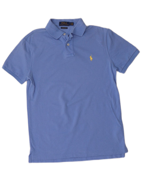 Polo Ralph Lauren da uomo personalizzata slim fit polo piccola in cotone blu