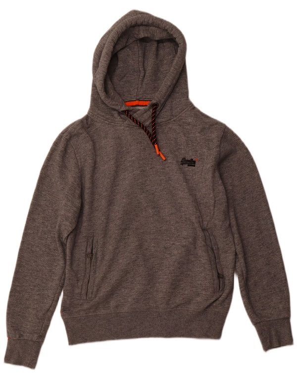 Felpa con cappuccio da uomo Superdry XL in cotone grigio