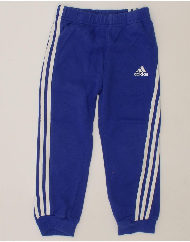ADIDAS Boys Tracksuit Trousers Joggers 2-3 Years  Blue Vintage Adidas and Second-Hand Adidas from Messina Hembry 