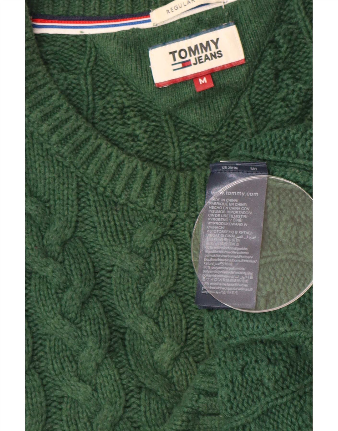 Maglione maglione girocollo da uomo vestibilità regolare Tommy Hilfiger verde medio