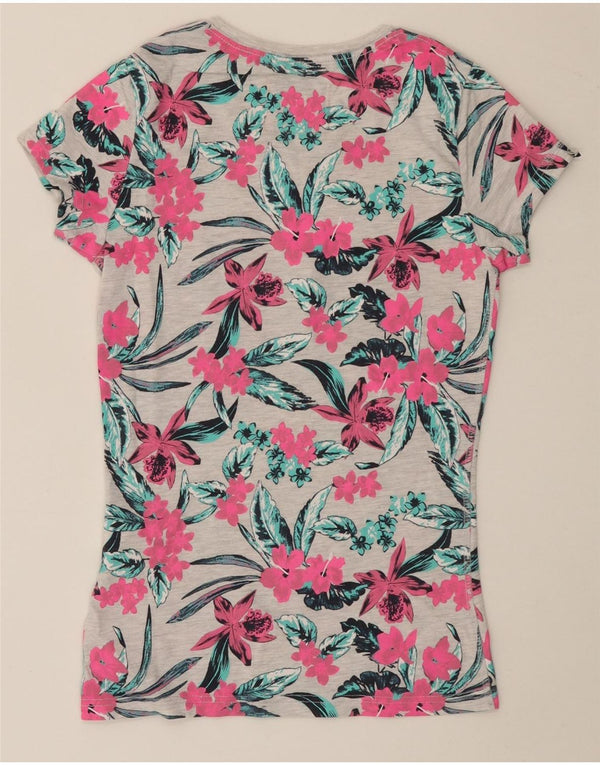 T-shirt grafica da donna Superdry Top UK 6 XS cotone floreale multicolore