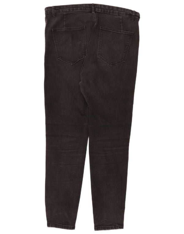 Jeans slim da donna Zara EU 46 2XL W36 L28 cotone nero