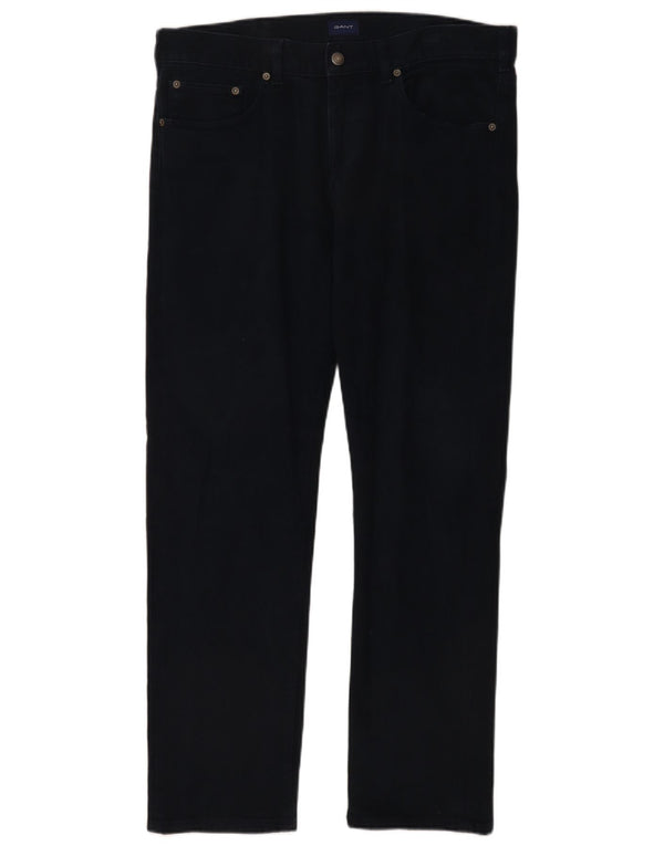 Jeans dritti da uomo vestibilità regolare Gant W36 L32 cotone blu navy