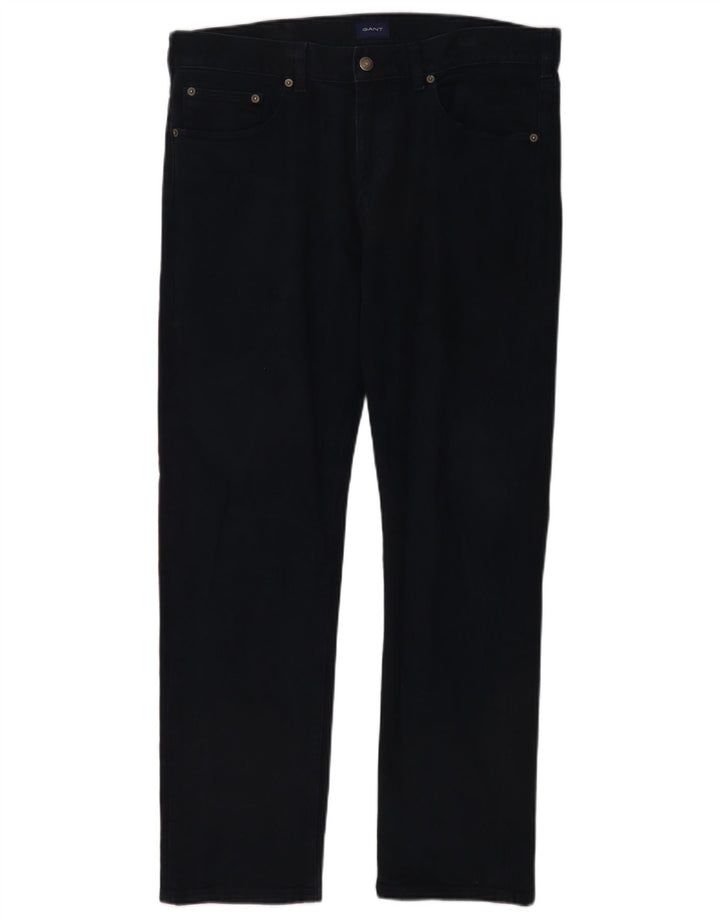Jeans dritti da uomo vestibilità regolare Gant W36 L32 cotone blu navy