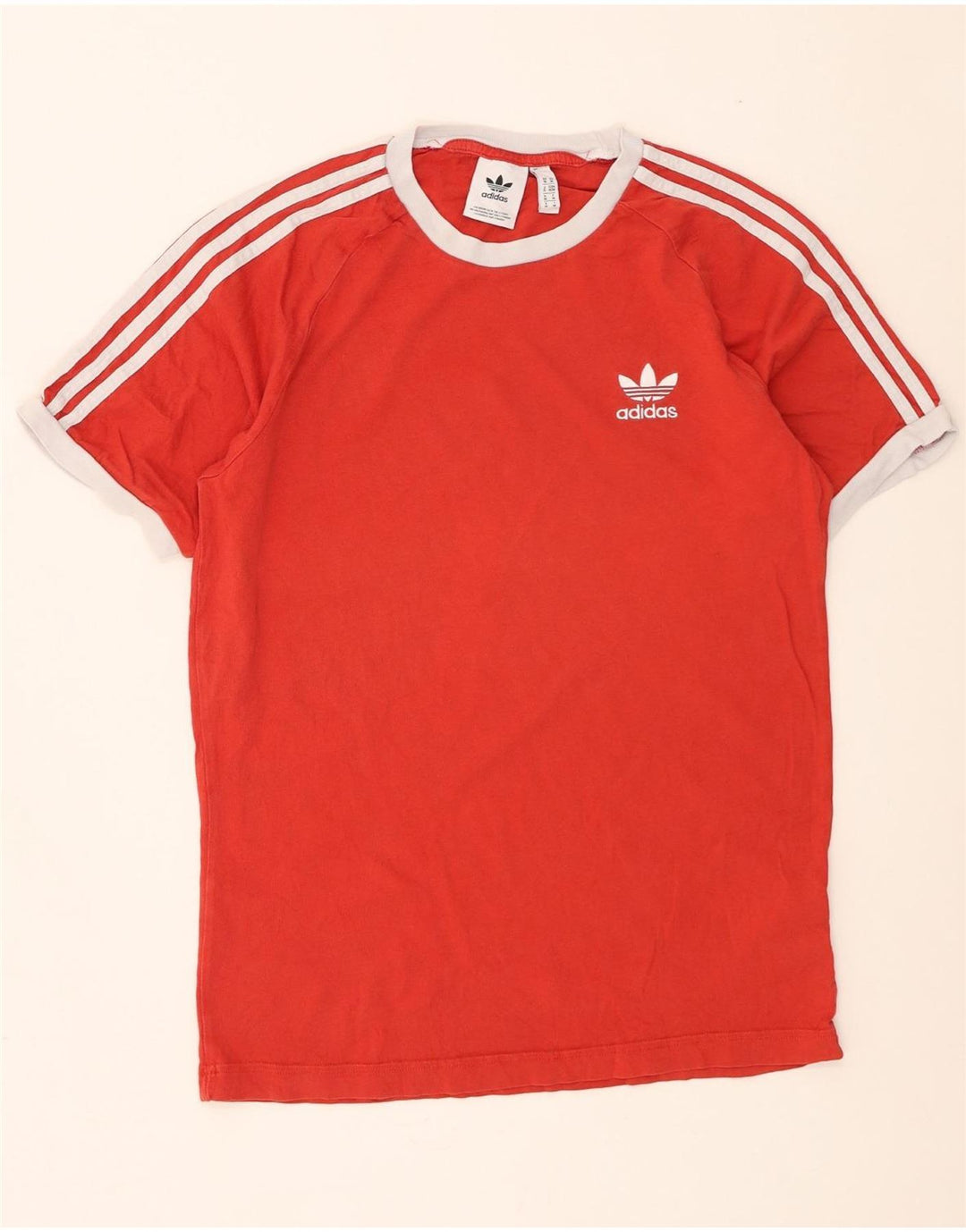 T-shirt da uomo Adidas Top in cotone rosso medio