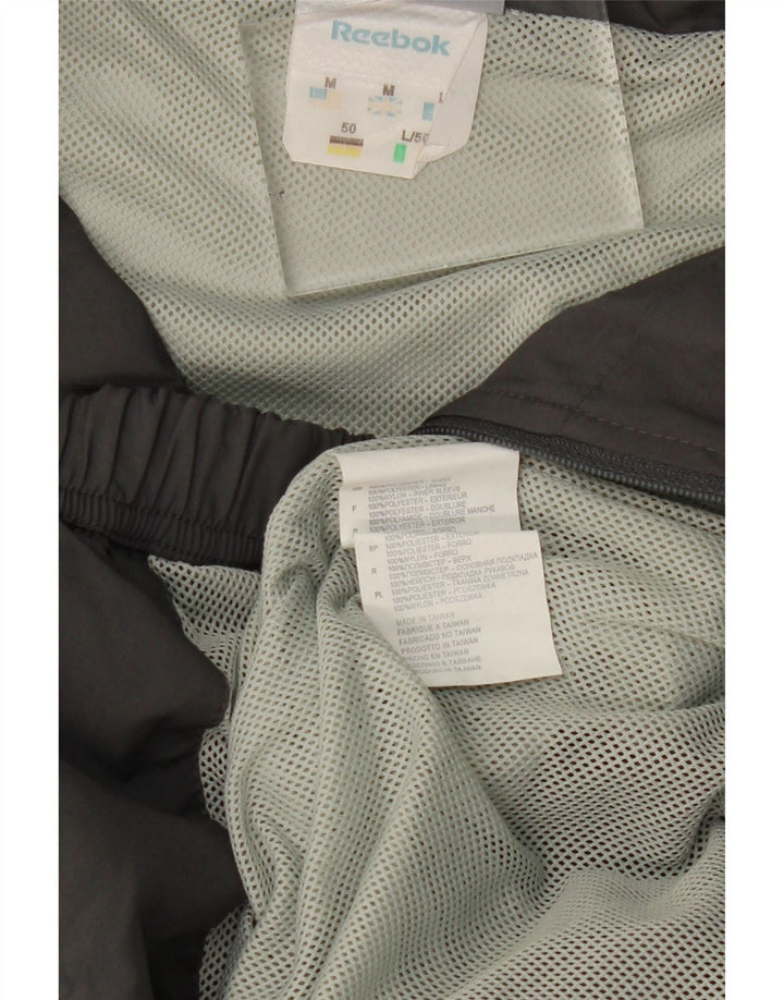 Giacca da ginnastica da uomo Reebok vestibilità ampia, colore grigio medio