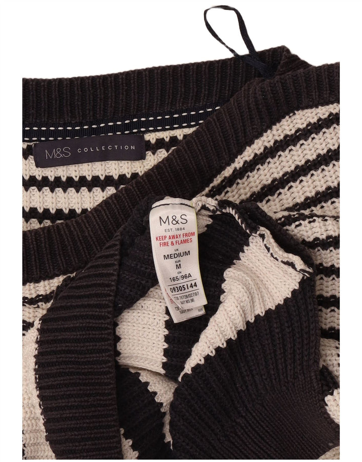 Maglione maglione con scollo a barca da donna Marks & Spencer UK 14 blu navy medio