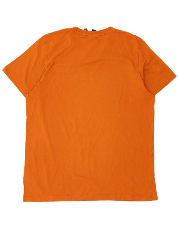 T-shirt grafica da uomo Adidas Top Large in cotone arancione