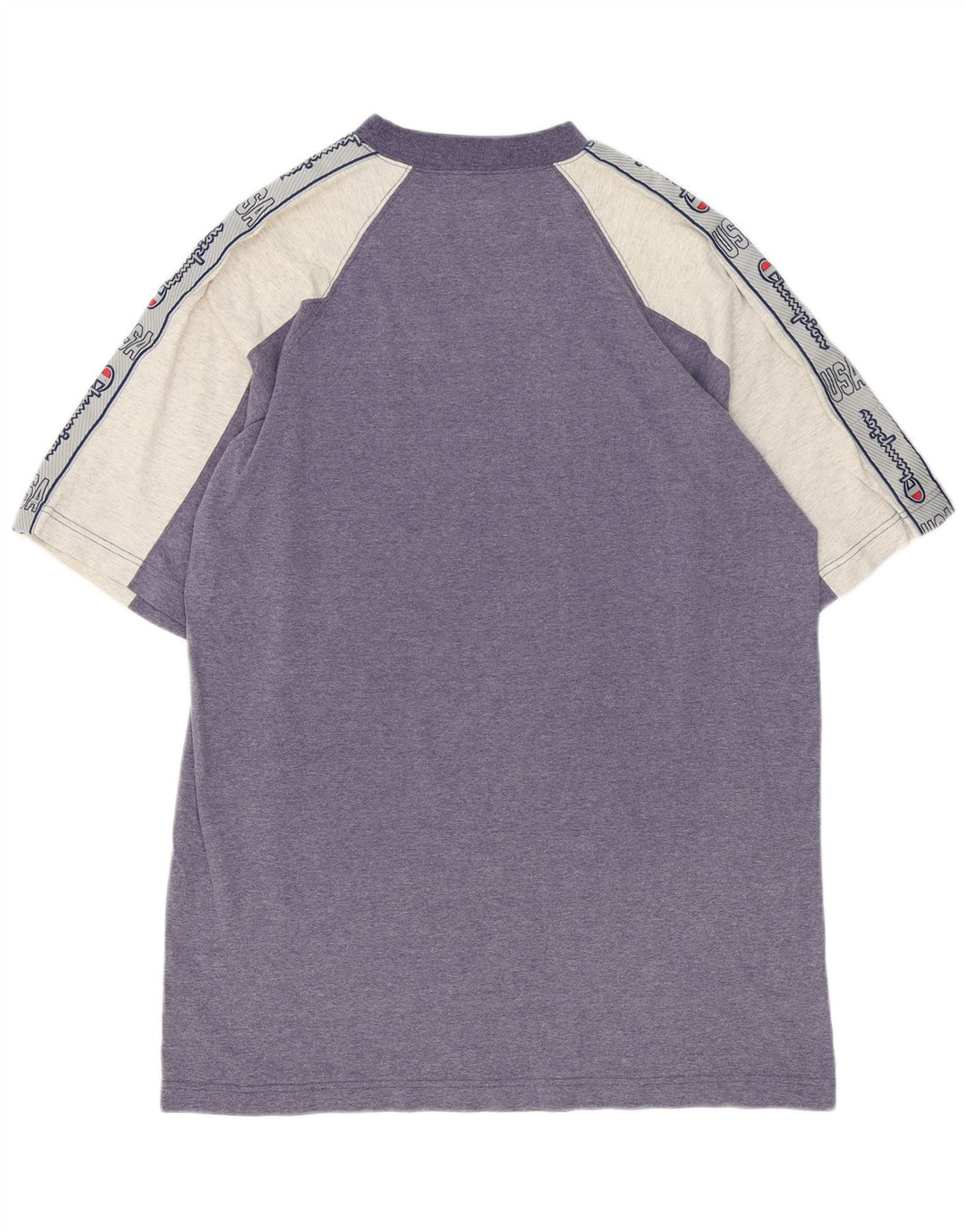 T-shirt grafica da uomo Champion Top grande color block blu