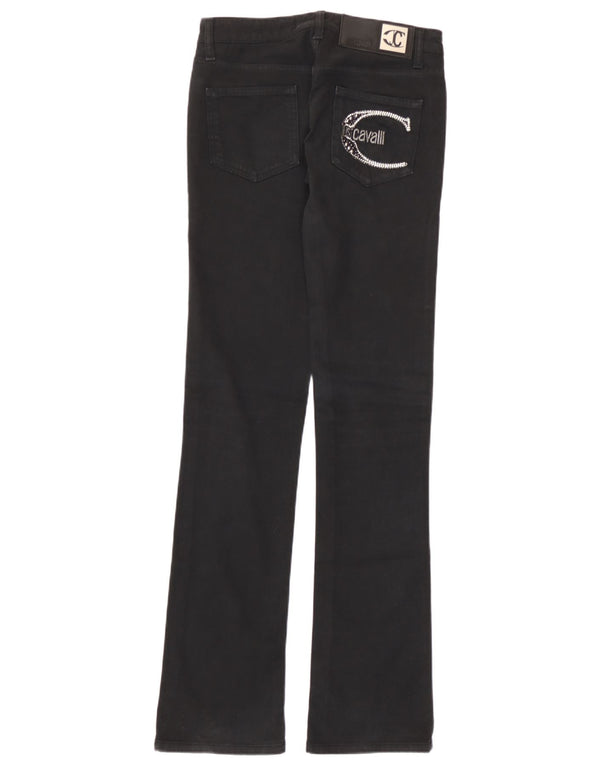 Jeans Bootcut grafici da donna Just Cavalli IT 40 Small W26 L33 Cotone nero