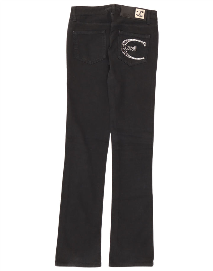 Jeans Bootcut grafici da donna Just Cavalli IT 40 Small W26 L33 Cotone nero