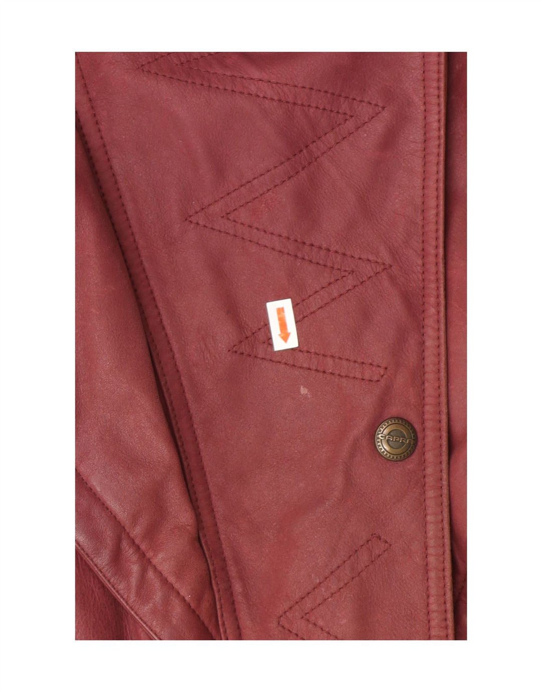 VINTAGE Womens Leather Jacket EU 40 Medium Burgundy Leather Vintage Vintage and Second-Hand Vintage from Messina Hembry 