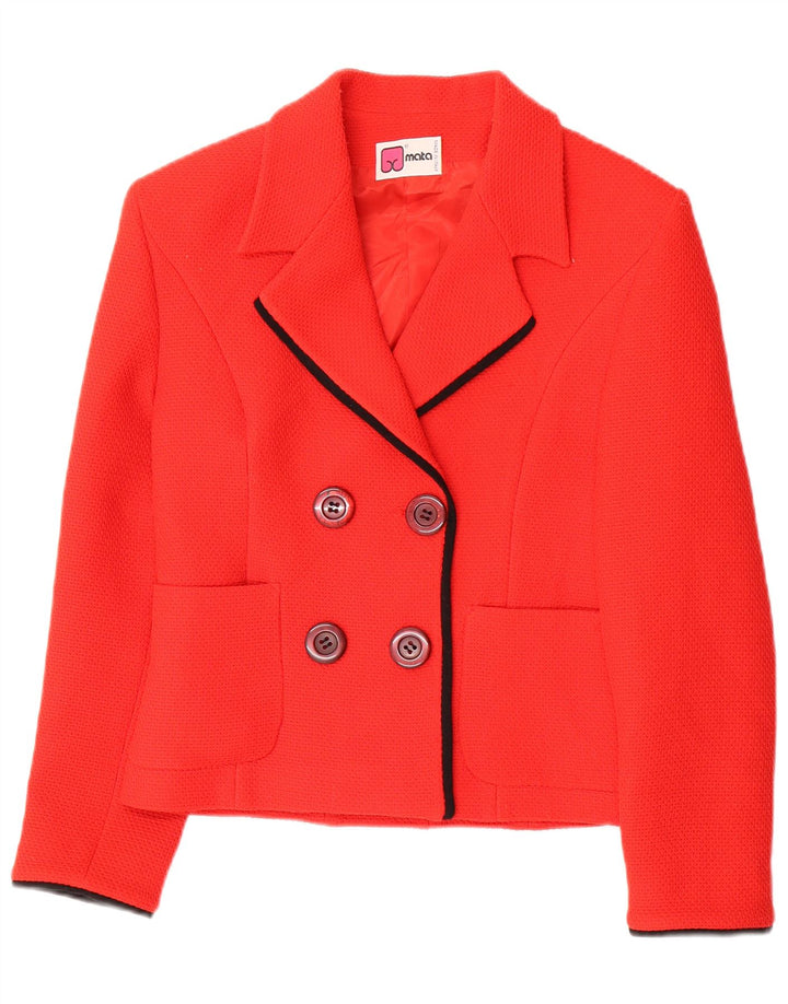 Set gonna 2 pezzi da donna VINTAGE IT 44 medio W26 poliestere rosso