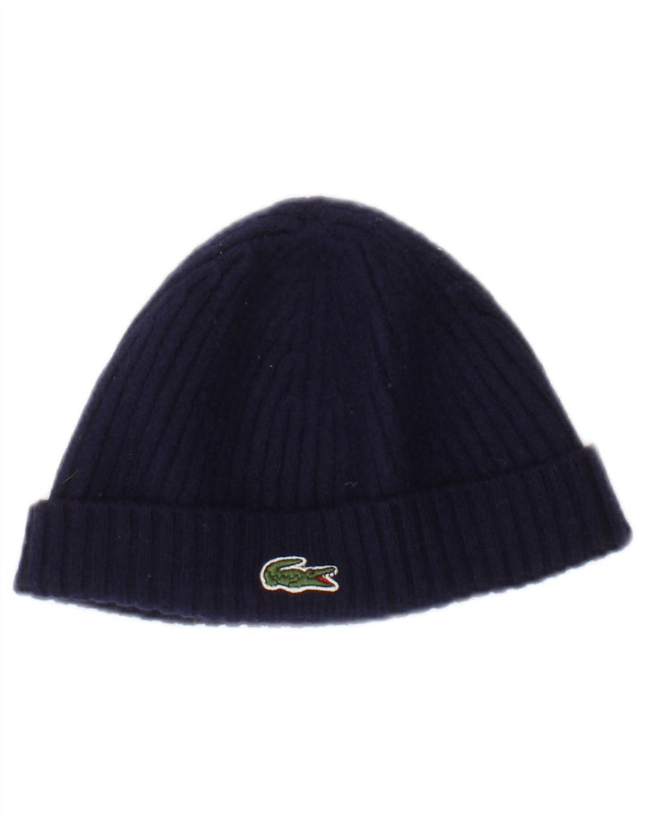 Berretto da uomo Lacoste taglia unica in lana blu navy