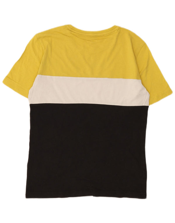 T-shirt da uomo Puma Top Small in cotone color block multicolore