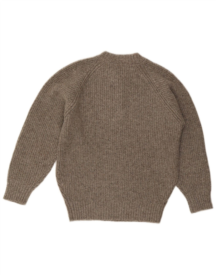 Maglione vintage da uomo girocollo grigio medio