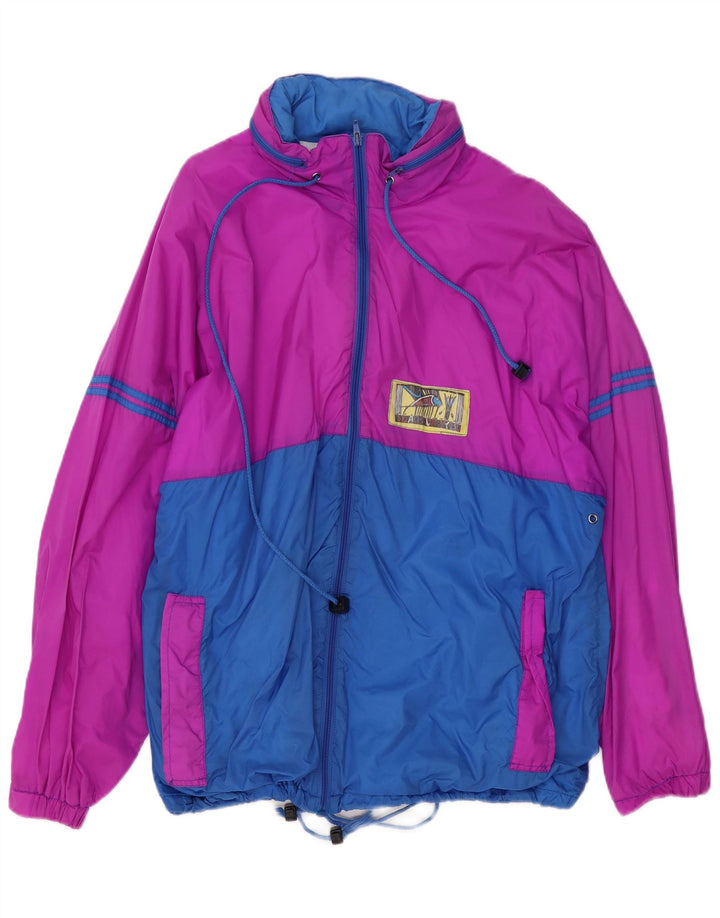 Giacca antipioggia con cappuccio da uomo Marcel Clair UK 40 Large Purple Colourblock