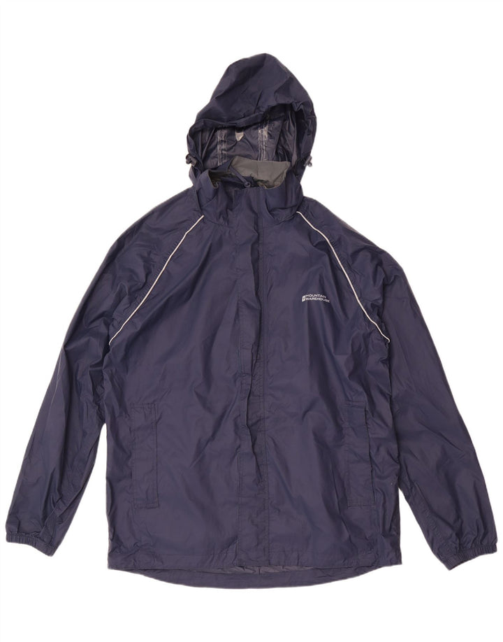Giacca antipioggia da uomo con cappuccio Mountain Warehouse UK 38 nylon medio blu navy