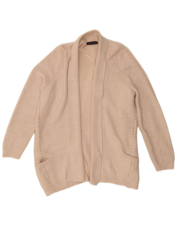 Maglione cardigan da donna Marks & Spencer UK 20 2XL acrilico bianco sporco