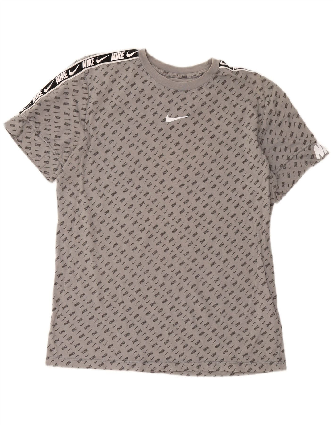 T-shirt grafica da uomo Nike Top in cotone maculato grigio medio
