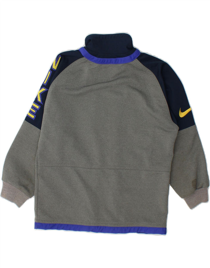 NIKE Boys Tracksuit Top Jacket 12-13 Years Large Grey Colourblock Vintage Nike and Second-Hand Nike from Messina Hembry 