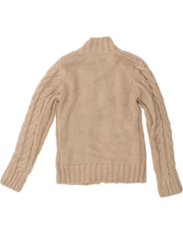 GAUDI Girls Cardigan Sweater 7-8 Years Grey Acrylic Vintage Gaudi and Second-Hand Gaudi from Messina Hembry 