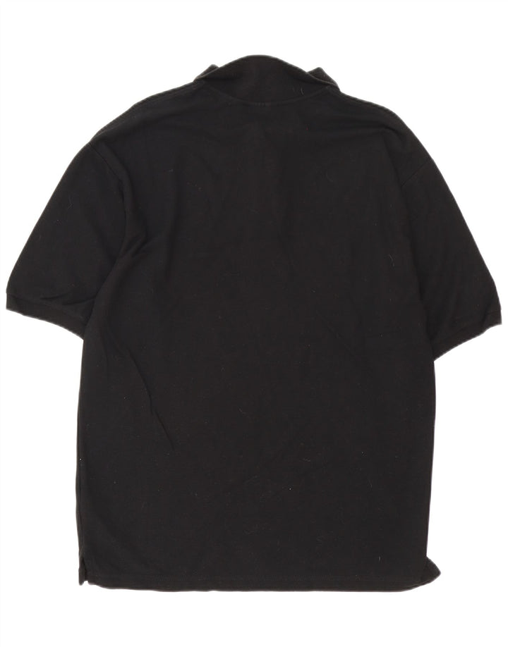 Polo da uomo Fila in cotone nero medio