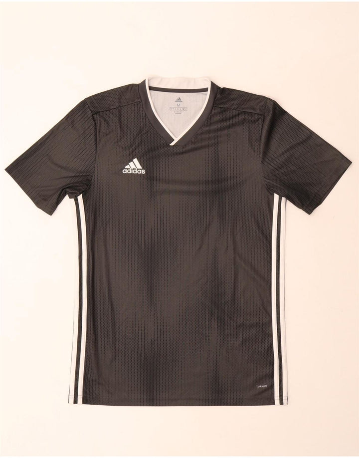 T-shirt Adidas Climalite da uomo grigio medio maculato