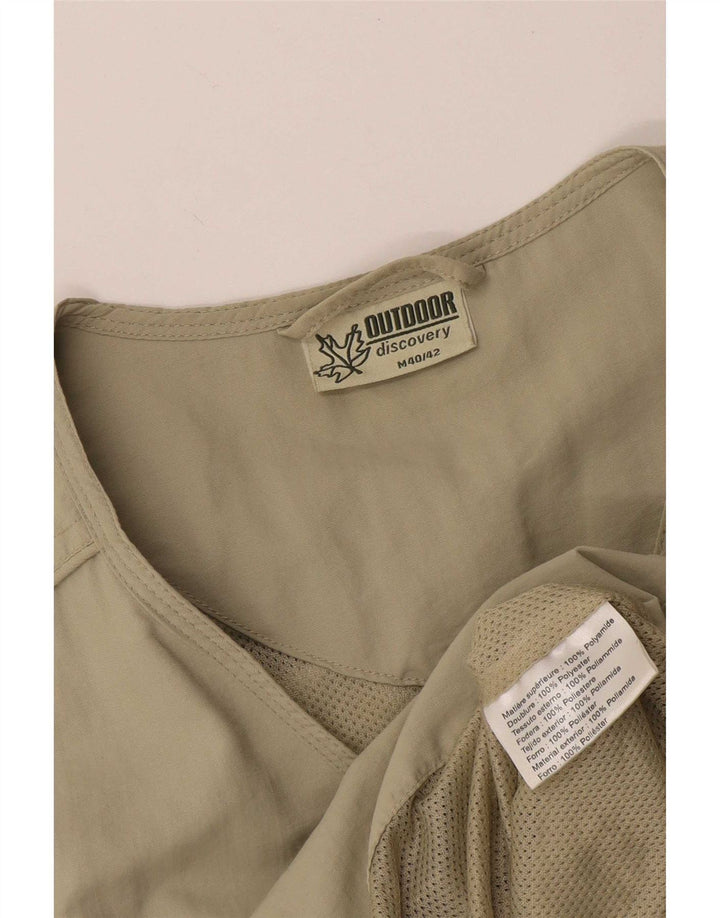 Gilet pratico da uomo vintage UK 40/42 Poliestere beige medio