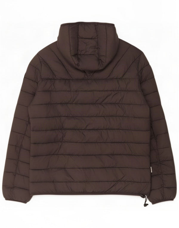 Napapijri Giacca imbottita con cappuccio da uomo UK 44 2XL Poliammide grigia