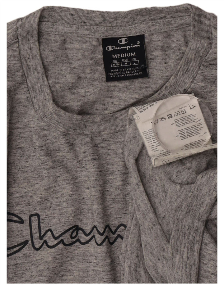T-shirt grafica da uomo CHAMPION Top in cotone mélange grigio medio