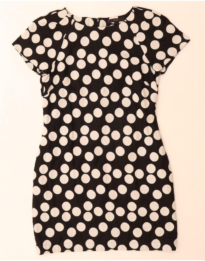 Abito tubino da donna Coast UK 8 piccolo cotone nero a pois