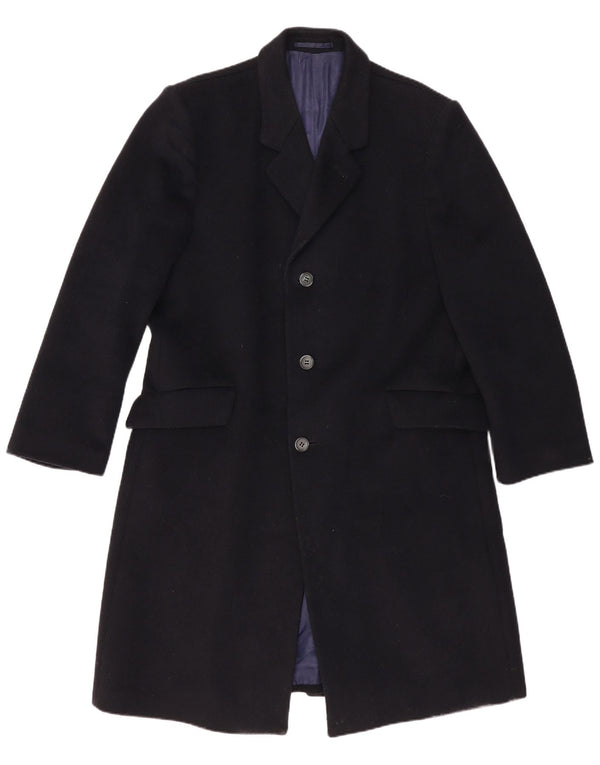 Cappotto da uomo VINTAGE UK 44 2XL Lana blu navy