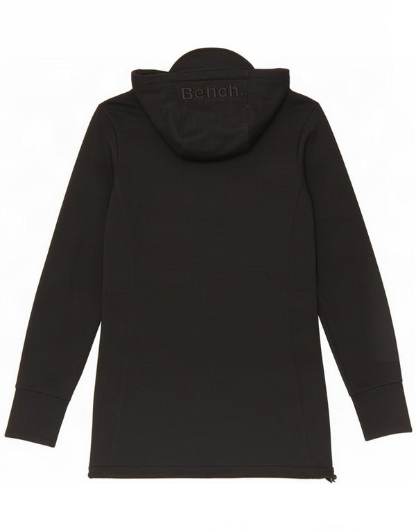 Bench Giacca da tuta da donna con cappuccio grafico a linea lunga UK 6/8 XS Nero