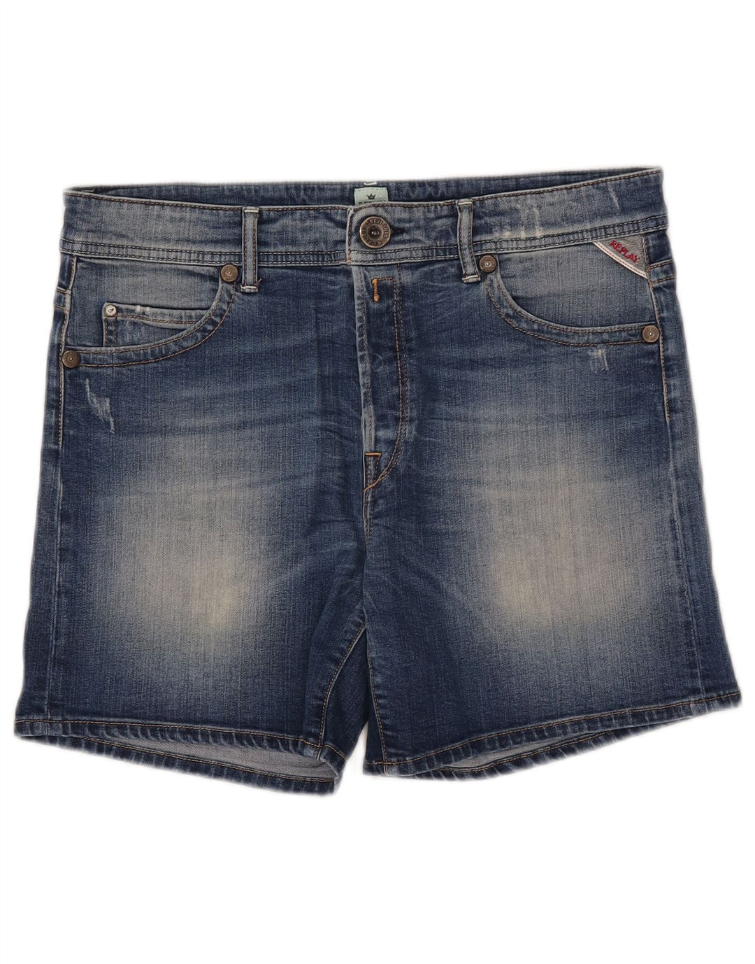 Pantaloncini di jeans da donna Replay W28 cotone blu medio