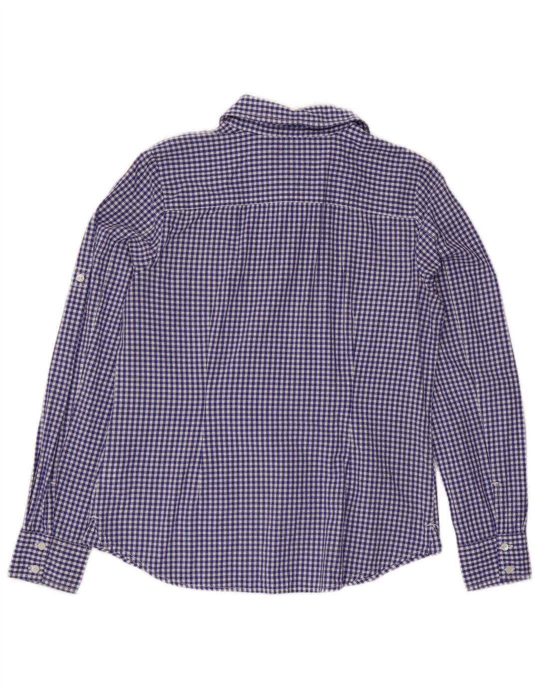 Camicia da donna Tommy Hilfiger UK 12 cotone a quadretti blu medio