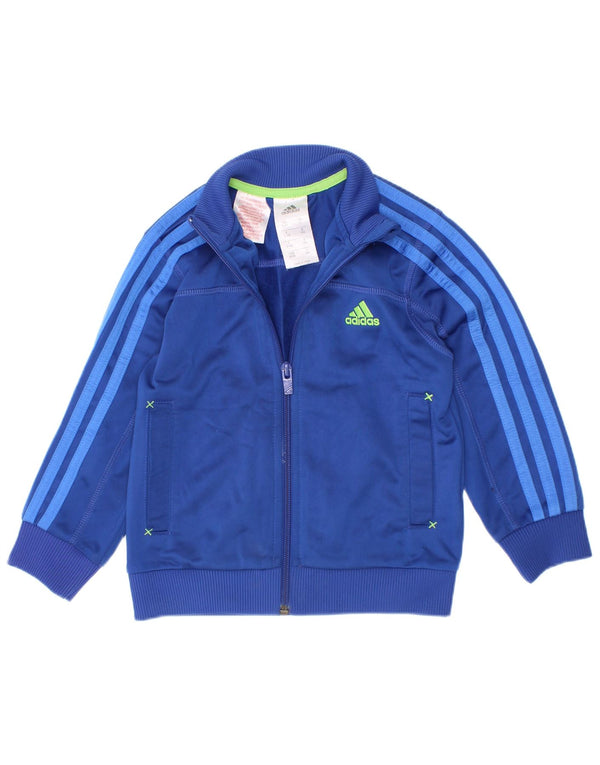 Giacca da tuta da ragazzo Adidas 3-4 anni in poliestere blu navy