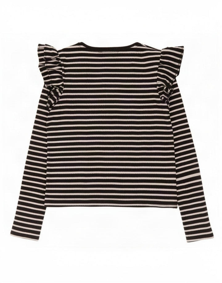 Top Zara da donna a maniche lunghe UK 12 medio a righe nere