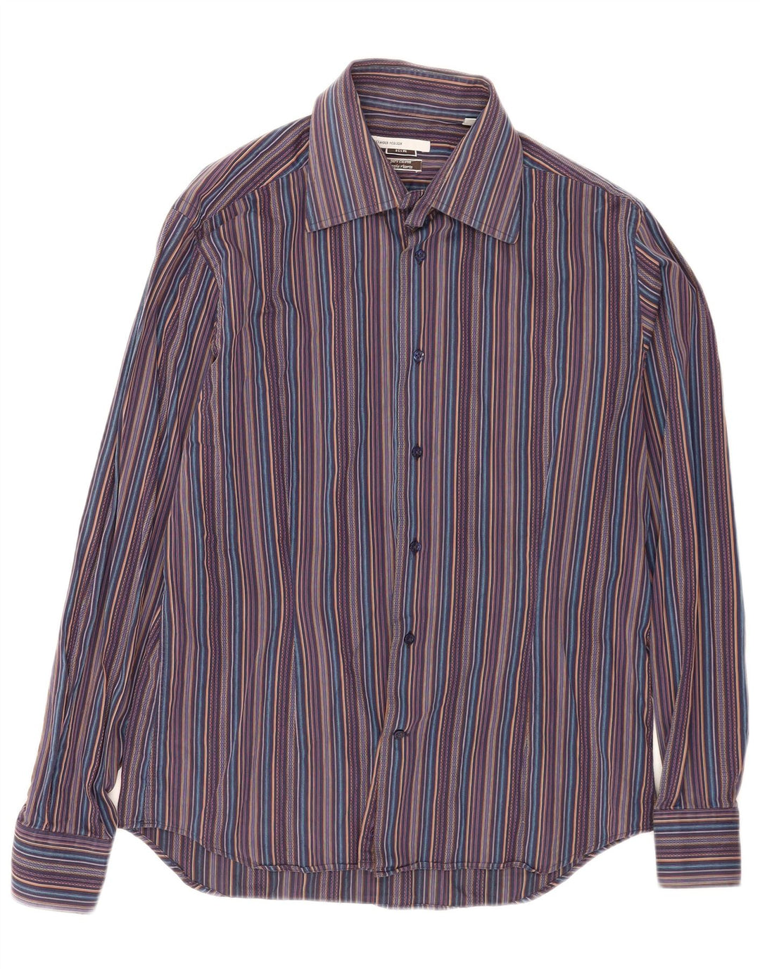 Camicia slim da uomo Alexander Mcqueen taglia 41 16 grandi righe multicolori
