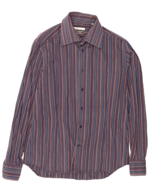Camicia slim da uomo Alexander Mcqueen taglia 41 16 grandi righe multicolori