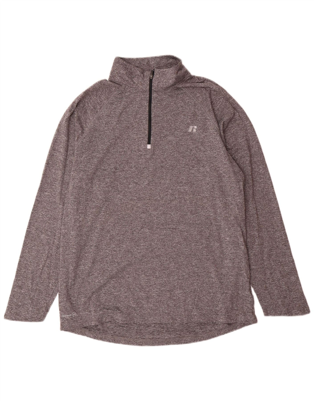 RUSSELL ATHLETIC Top da tuta pullover Dri-Power da uomo UK 42/44 Large Grigio